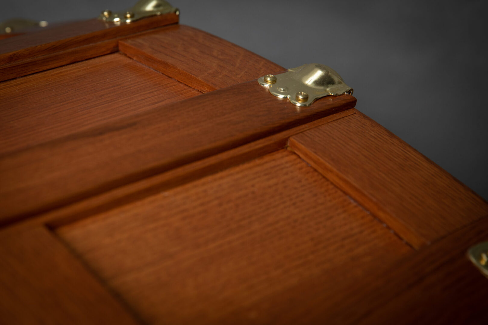 A close up of the wood grain on a door.